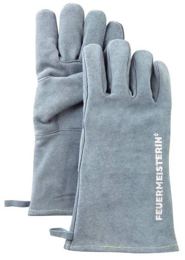 Dámské kožené grilovací rukavice Feuermeister BBQ Premium (pár) šedé